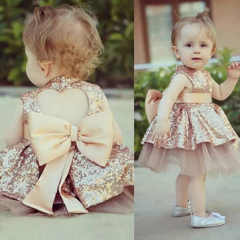 Glamorous Party Heart Back Frill Frock For Girls (0-8 Years)